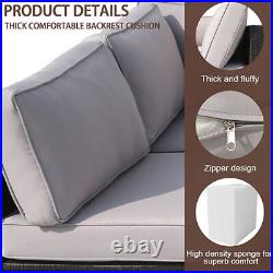 14X Outdoor Patio Furniture Chair Cushions Set Replacement Grey Sofa Inserts