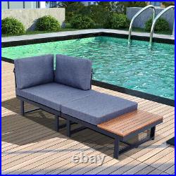 2Pcs Patio Furniture Set Outdoor Sectional Sofas Lounge Chair Couch Conversation