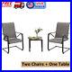 3 Piece Table Chairs Set C-spring Rocke Chairs Coffee Side Table Patio Furniture