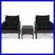 3-Pieces Outdoor Patio Furniture Rattan Wicker Sectional Sofa Conversation Set