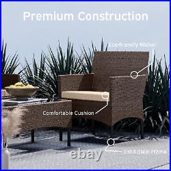 4 Piece Patio Furniture Set by Nestl- Outdoor Patio Set Loveseat, Chairs, Table