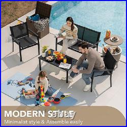 4 Pieces Patio Furniture Set Outdoor Garden Patio Conversation Sets