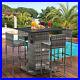 5pc Outdoor Patio Furniture Dining Set Rattan Conversation Set and Dining Table