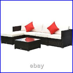 6 PCS Outdoor Rattan Sofa Furniture Infinite Options & Pure Comfort White