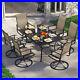 7PCS Patio Outdoor Dining Table Furniture Set Swivel Chairs Lawn Garden Yard