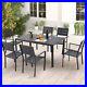 7-Piece Aluminum Outdoor Dining Set Patio Table and Chairs Set Furniture Set