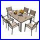 7 Piece Patio Dining Furniture Set Outdoor Table Chairs Set Textilene Chairs Set
