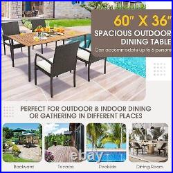 7 Piece Patio Dining Set Outdoor Table Chairs Furniture Set for Garden