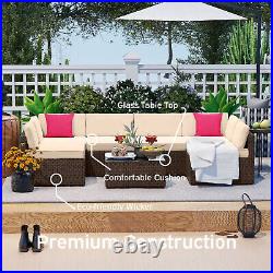 7 Piece Patio Furniture Set by Nestl- Outdoor Patio Set, Couch, Chairs and Table