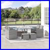9pc Outdoor Patio Furniture Garden Wicker Dining Set Rattan Table Cushioned Seat