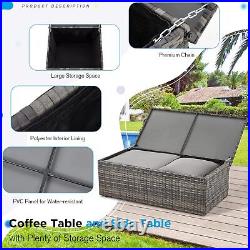 AECOJOY 7 Pieces Sectional Sofa Patio Furniture Set with Storage Boxes