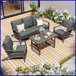 Aluminum Patio Furniture Set Outdoor Sectional Set 2 Adirondack Chair Adjustable