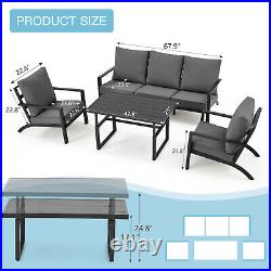 Aluminum Patio Furniture Set Outdoor Sectional Set 2 Adirondack Chair Adjustable