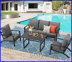 Aluminum Patio Furniture Set Outdoor Sectional Set 2 Adirondack Chair Adjustable