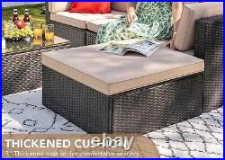 Devoko 5 Pieces Patio Furniture Sets All Weather Outdoor Sectional Patio Sofa