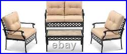 Ivinta 4 Pieces Outdoor Patio Furniture Set with Coffee Table Loveseat