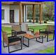 Modern Outdoor Patio Furniture Set 4-Piece Rattan Sofa Tea Table Garden Set