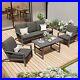 Outdoor Aluminum Patio Furniture Set Sectional Conversation Sofa Sets withCushions