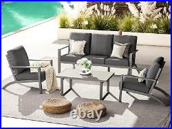 Outdoor Aluminum Patio Furniture Set Sectional Conversation Sofa Sets withCushions