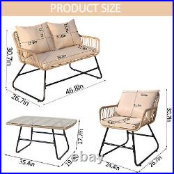 Outdoor Patio Furniture Set Sectional Sofa Rattan Chair Wicker Set with Cushion
