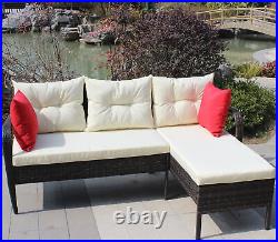 Outdoor patio Furniture sets 2 piece Conversation set wicker Ratten Sectional