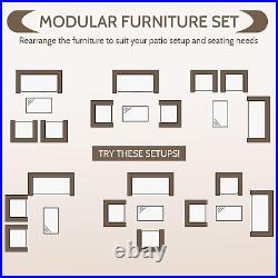 Patio Furniture Set 4 Pieces Outdoor Rattan Chair Wicker Sofa Garden Conversatio