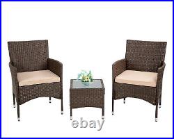 Patio Furniture Sets 3 Pieces Wicker Bistro Set Outdoor Patio Set Rattan Chair