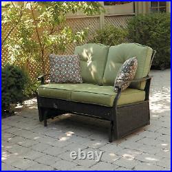 Patio Garden Outdoor Loveseat Glider Bench Sofa Furniture For Two