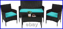 Rattan Furniture Wicker Chair Patio Conversation Set for Outdoor Indoor Use with