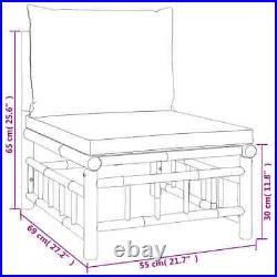 Tidyard 5 Piece Patio Furniture Set, Cushioned Corner Sofa and 2 Middle B1T1
