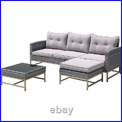 VIXLON 4 Piece Patio Furniture Set Outdoor Patio Set, Couch, Chairs and Tables