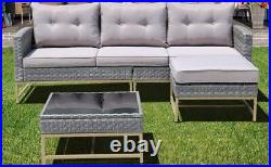 VIXLON 4 Piece Patio Furniture Set Outdoor Patio Set, Couch, Chairs and Tables