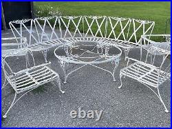 Woodard Chantilly Rose sectional Wrought Iron Patio Furniture set